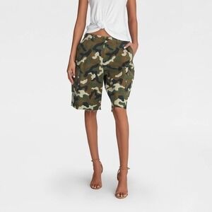 KBB KAHLANA Target S Small Mid-Rise The Cargo Shorts Camo Bermuda Twill Short